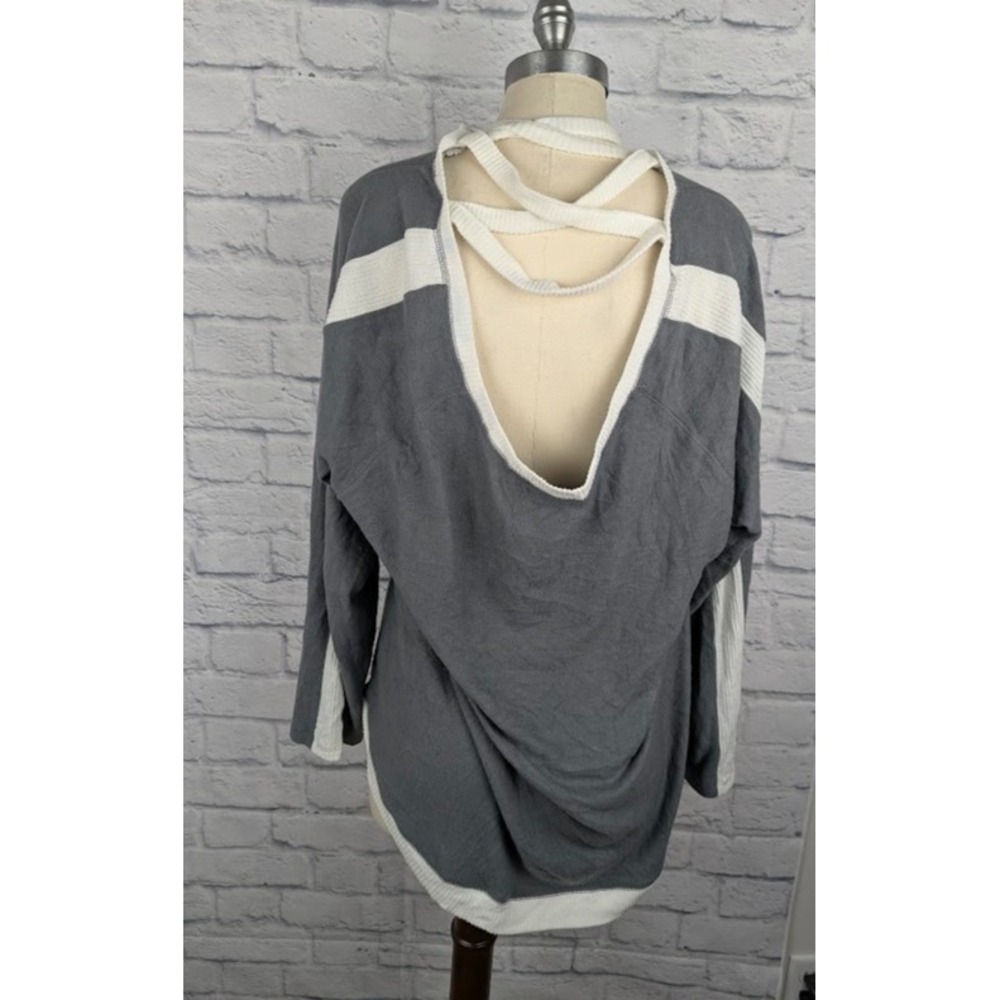 Derek Heart Trendy Plus Size Crisscross-Back Sweater Women's Gray Size 3X